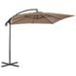 vidaXL Parasol de jardin en porte-à-faux avec poteau en acier taupe - TU