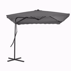 vidaXL Parasol d'extérieur avec mât en acier 250 x 250 cm Anthracite - TU