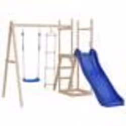 vidaXL Siège de balançoire avec échelle de corde bleu 37x15 cm PE