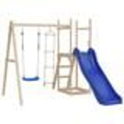 vidaXL Siège de balançoire avec échelle de corde bleu 37x15 cm PE