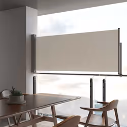 vidaXL Auvent latéral rétractable de patio 100 x 300 cm Blanc cassé - TU
