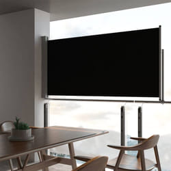 Auvent latéral rétractable de patio 120 x 300 cm Noir - Vidaxl