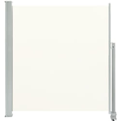 Auvent latéral rétractable de patio 140 x 300 cm Blanc cassé