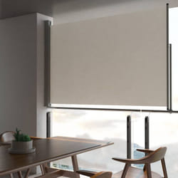 Auvent latéral rétractable de patio 160 x 300 cm Blanc cassé Vidaxl