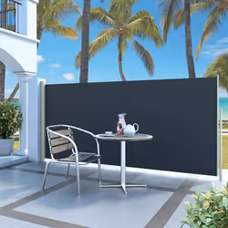 vidaXL Auvent latéral rétractable 140 x 300 cm Noir