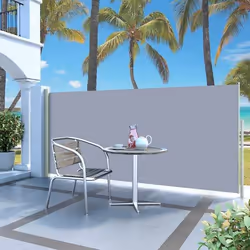 vidaXL Auvent latéral rétractable 140 x 300 cm Gris - TU