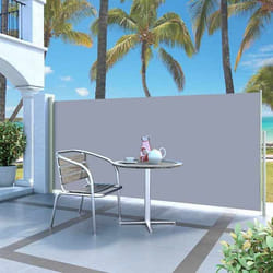 vidaXL Auvent latéral rétractable 140 x 300 cm Gris - TU