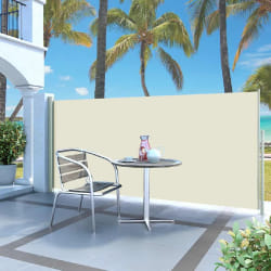 vidaXL Auvent latéral rétractable 120 x 300 cm Blanc cassé - TU