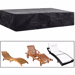 Notre housse de mobilier de jardin de haute qualité protège vos chaises longues de la saleté, du vent, de la pluie et de la l ...