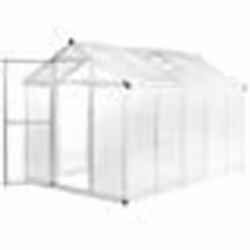 vidaXL Serre Aluminium 302x190x195 cm 11,19 m³ - TU