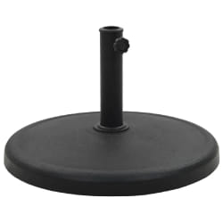 vidaXL Socle rond de parasol Polyrésine 19 kg Noir - TU