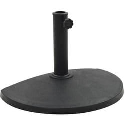 vidaXL Socle demi-rond de parasol Polyrésine 9 kg Noir