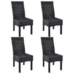 vidaXL Chaises manger rotin et manguier