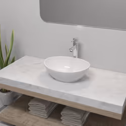 Description générale Ce lavabo en céramique et ce mitigeur élégant apporteront une touche d'élégance à votre salle de bains,  ...