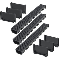 Vidaxl - Caniveau de drainage 3 pcs Plastique 3 m