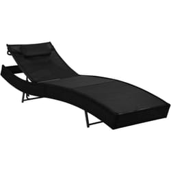 VidaXL 44717 chaise d'extérieur Linge Siège rembourré Tissu, Polyuréthane, Acier Noir