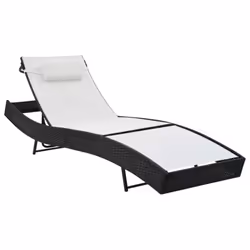 VidaXL 44718, Linge, Siège rembourré, Acier, Textile, Noir, Blanc, Polyester, 700 mm