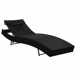 VidaXL 44893 chaise d'extérieur Linge Tissu, Polyuréthane, Acier Noir - Vue supplémentaire 4