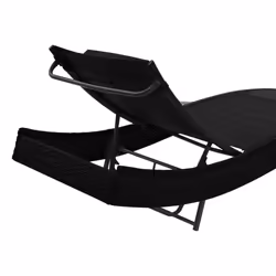VidaXL 44893 chaise d'extérieur Linge Tissu, Polyuréthane, Acier Noir - Vue supplémentaire 7