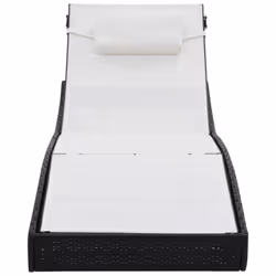VidaXL 44894 chaise d'extérieur Linge Tissu, Polyuréthane, Acier Noir, Blanc - Vue supplémentaire 6