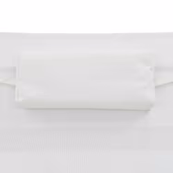 VidaXL 44894 chaise d'extérieur Linge Tissu, Polyuréthane, Acier Noir, Blanc - Vue supplémentaire 8