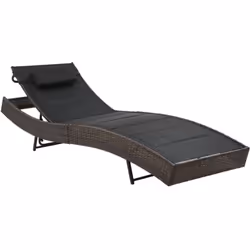 VidaXL 44895, Linge, Siège rembourré, Coton, Tissu, Polyuréthane, Acier, Noir, Marron, 700 mm, 2130 mm
