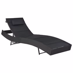 VidaXL 44896, Linge, Siège rembourré, Coton, Tissu, Polyuréthane, Acier, Noir, 700 mm, 2130 mm