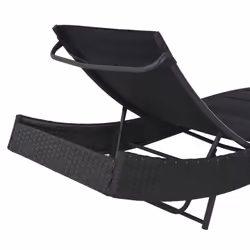 VidaXL 44896 chaise d'extérieur Linge Siège rembourré Coton, Tissu, Polyuréthane, Acier Noir - Vue supplémentaire 4