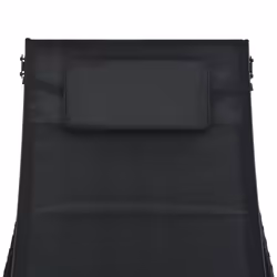 VidaXL 44896 chaise d'extérieur Linge Siège rembourré Coton, Tissu, Polyuréthane, Acier Noir - Vue supplémentaire 5