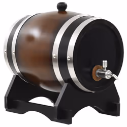 vidaXL Tonneau à vin avec robinet Pin massif 6 L