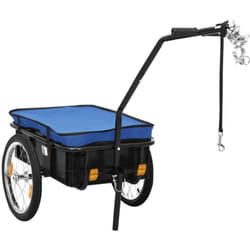 Vidaxl - Remorque de vélo/chariot à main 155x60x83 cm acier bleu