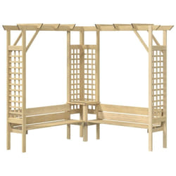 Vidaxl - Pergola d'angle avec banc Bois de pin imprégné