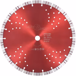 Doté d'un segment turbo et de trous, ce disque diamanté, lorsqu'il est monté sur des scies à table, une machine à tronçonner  ...