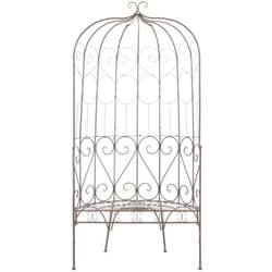 vidaXL Banc de jardin 95 cm Fer Marron antique