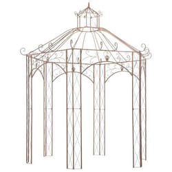 vidaXL Pavillon de jardin Marron antique 3 m Fer 45438