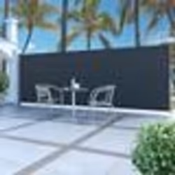 vidaXL Auvent Latéral Rétractable 160x500 cm Noir Jardin Terrasse Balcon Store 45460