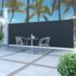 vidaXL Auvent Latéral Rétractable 160x500 cm Noir Jardin Terrasse Balcon Store 45460