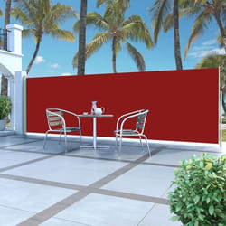 vidaXL Auvent latéral rétractable 160 x 500 cm Rouge - TU