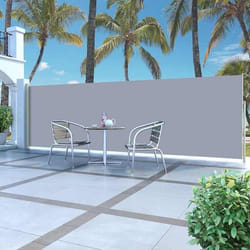 vidaXL Auvent latéral rétractable 160 x 500 cm Gris - TU