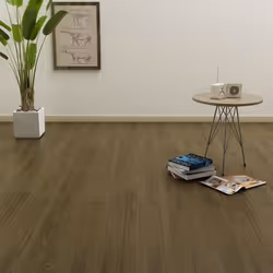 vidaXL Dalles de plancher autoadhésives 4,46 m² 3 mm PVC marron