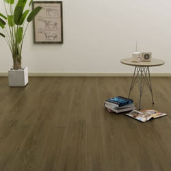 vidaXL Dalles de plancher autoadhésives 4,46 m² 3 mm PVC marron