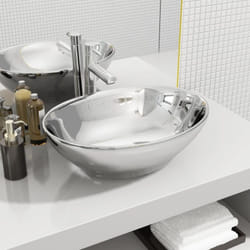 Vidaxl - Lavabo 40 x 33 x 13,5 cm Céramique Argenté