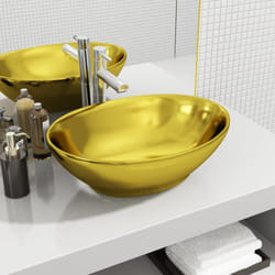 Vidaxl - Lavabo 40 x 33 x 13,5 cm Céramique Doré