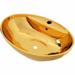 Fabriqué en céramique, ce lavabo de forme ovale sera un supplément chic et intemporel à toute salle de bain, salle d'eau, ves ...