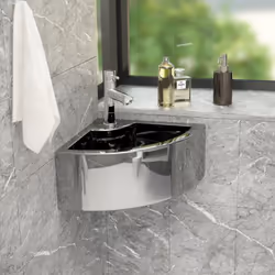 Description générale Fabriqué en céramique, ce lavabo d'angle constitue un ajout chic et intemporel à toute salle de bain, sa ...