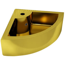 Vidaxl - Lavabo avec trop-plein 45x32x12,5 cm Céramique Doré