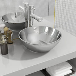Vidaxl - Lavabo 32,5 x 14 cm Céramique Argenté