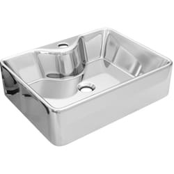 Vidaxl - Lavabo avec trou pour robinet 48x37x13,5 cm Céramique Argenté