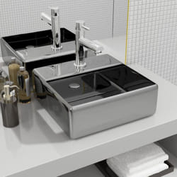 Vidaxl - Lavabo avec trou pour robinet 38x30x11,5 cm Céramique Argenté