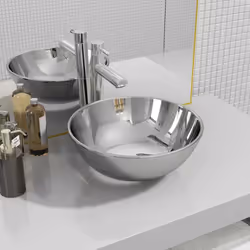 Fabriqué en céramique, ce lavabo de forme de bol sera un supplément chic et intemporel à toute salle de bain, salle d'eau, ve ...